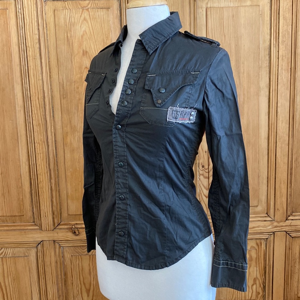 G-star Raw , Women’s dark gray collar button up shirt